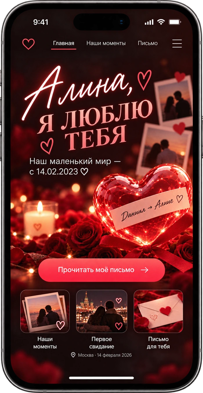 Признание в любви Алине от Даниила